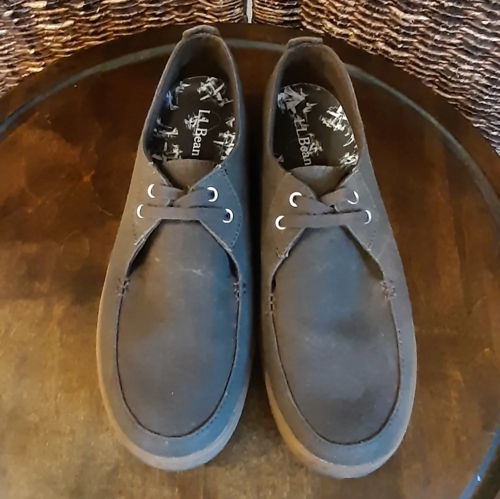 LL Bean Campside 2 Eye Canvas Sneakers Men's 11 Brown Boat Shoes Casual Gorpcore